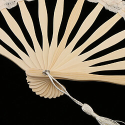 classique pliable dentelle fan cérémonie de mariage photo les accessoires cadeau de demoiselle d'honneur beige