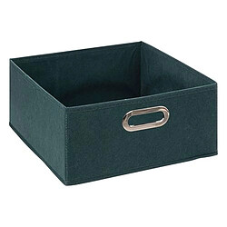 Five Simply Smart Lot de 2 boites de rangement en tissu - 31x31x15cm - Bleu Pétrol