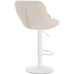 Non Tabouret de bar Lazio velours blanc pas cher