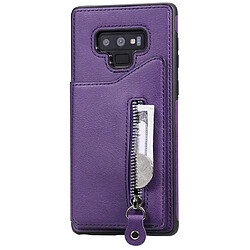 Wewoo Housse Coque Pour Galaxy Note9 étui de protection antichoc à double boucle de couleur unie solide violet