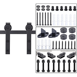 Acheter 2.0M/6.56FT Quincaillerie Kit de Rail pour Porte Coulissante, Industriel Hardware kit Double Porte