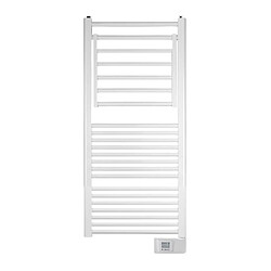 Chauffage sèche-serviette inertie fluide - 500W - blanc - Deltacalor