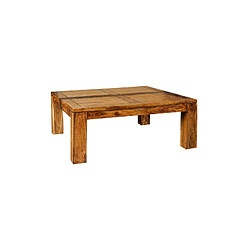 BOIS & CHIFFONS Table basse carrée | Acacia Tatoo