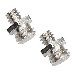 2pcs 1/4" Mâle à 3/8" Mâle Adaptateur à Vis Fileté en Fer Robuste pour Trépied Caméra pas cher