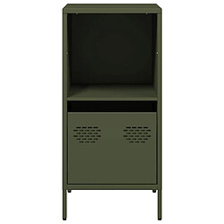 Avis vidaXL Buffet vert olive 35x39x73,5 cm acier laminé à froid