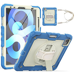 Coque en TPU + Silicone avec béquille et bandoulière bleu pour votre Apple iPad Air (2020)/Pro 11 pouces (2020)