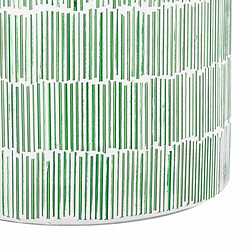 Avis BigBuy Home Bougeoir Vert Verre Ciment 13 x 13 x 20 cm