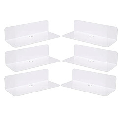 Support Mural Flottant En Acrylique Sans Dommage Pour Haut-parleur Intelligent Vidéo 6pcs Blanc pas cher