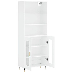 Avis vidaXL Buffet haut Blanc 69,5x34x180 cm Bois d'ingénierie