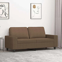 Maison Chic Canapé à 2 places,Sofa de Salon,Canapé droit Marron 140 cm Tissu -GKD674597