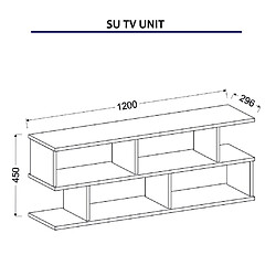 Acheter Homemania Meuble TV Su 120x29,6x45 cm Chêne