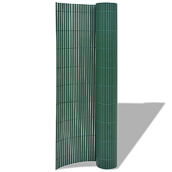 vidaXL Clôture de jardin Double face PVC 90 x 300 cm Vert