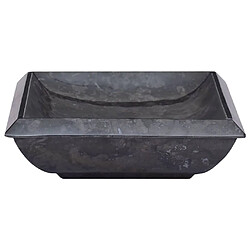 Avis vidaXL Lavabo Noir 50x35x10 cm Marbre