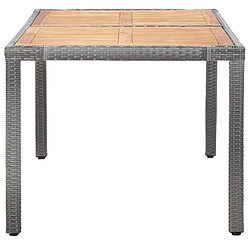 Acheter Maison Chic Mobilier à dîner 7 pcs de jardin avec coussins - Ensemble table et chaises d'extérieur - Salon/Mobilier de jardin classique Résine tressée Gris -MN56922