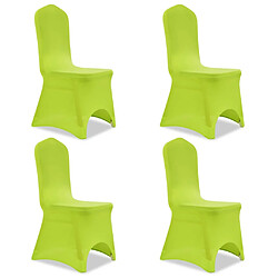 vidaXL Housse de chaise extensible 4 pcs vert