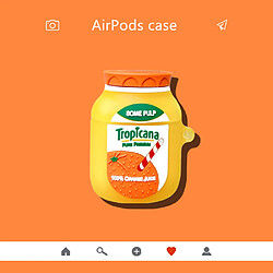 GUPBOO Airpods Coque Housse Étui Protecteur Compatible pour AirPods Pro-bouteille de jus d'orange