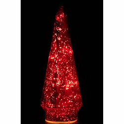 Avis Paris Prix Sapin de Noël en Verre Led 34cm Rouge