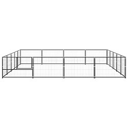 Avis Helloshop26 Chenil extérieur cage enclos parc animaux chien noir 20 m² acier 02_0000506