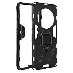 Avizar Coque Honor Magic 4 Pro Hybride Antichoc avec Bague Métallique Support Noir