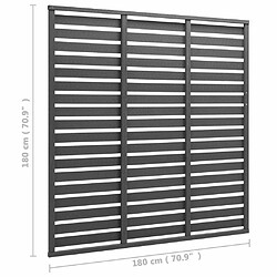 Acheter vidaXL Panneau de clôture WPC 180x180 cm Gris