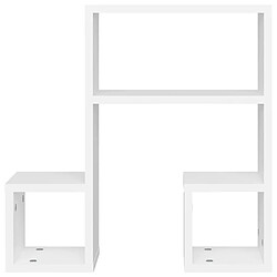 Acheter vidaXL Étagères murales 2 pcs blanc 50x15x50 cm bois d'ingénierie