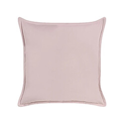 Beliani Coussin EUSTOMA Velours 60 x 60 cm Unicolore Rose