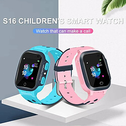 Acheter S16 1.44 Pouces Écran Tactile Sos Étanche Positionnement Super-Longue Veille Intelligente Téléphone Pour Enfants Montre Rose