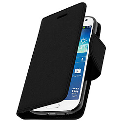 Avizar Housse Samsung Galaxy S4 Mini Etui Porte-carte Fonction Stand Fancy Style - noir