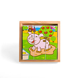 Bigjigs Toys Puzzle Cube Animal en Bois