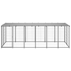 Avis Helloshop26 Chenil extérieur cage enclos parc animaux chien argenté 330 x 110 x 110 cm acier 02_0000270