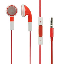 Wewoo Écouteurs intra-auriculaires pour iPhone rouge iPad, iPhone, Galaxy, Huawei, Xiaomi, LG, HTC et autres smartphone Écouteur stéréo double couleur de 3,5 mm avec contrôle du volume micro,