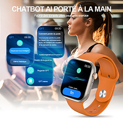 VANWIN Montre Connectée S9Max écran 2.02"pouces avec Open AI chatGPT, NFC, Appel Bluetooth, GPS et fonction Multi-Sport,Fréquence Cardiaque, Oxygène Dans le Sang, Respiration, Sommeil, Phase Physiologique,Santé Moniteur