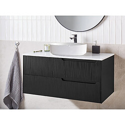 Beliani Meuble de salle de bain 100 x 52 cm noir QUINTELA