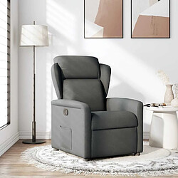 vidaXL Fauteuil inclinable Gris foncé Tissu