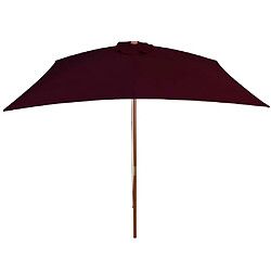 Avis Maison Chic Parasol Jardin | Parasol d'extérieur avec mat en bois Rouge bordeaux 200x300 cm - GKD21176