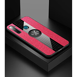 Wewoo Coque Souple Pour OPPO Realme Q XINLI tissu de couture Housse de protection antichoc TPU avec support de bague Rouge