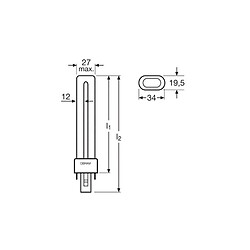 TUBE FLUORECENT G23 11W POUR HOTTE ROBLIN - DULUX S 11 W/840