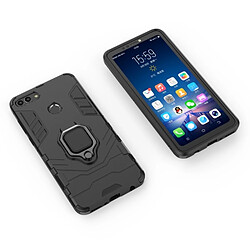 Acheter Wewoo Coque Housse de protection antichoc PC + TPU pour HuY9 2018, avec support d'anneau magnétique (noir)