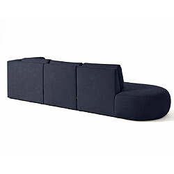 Avis Lisa Design Santorini - canapé modulable d'angle droit + pouf - 5 places - en tissu texturé