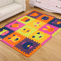 Tapis de puzzle 12pieces mousse exercice imbriquent carreaux de sol sheng-xiao bleu pas cher