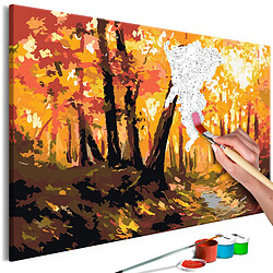 Decoshop26 Tableau à peindre soi-même peinture par numéros motif Chemin forestier 60x40 cm TPN110080