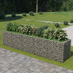 Maison Chic Jardinière,Lit surélevé - Bac à fleurs - pot de fleur à gabion Acier galvanisé 450x90x100 cm -GKD63699