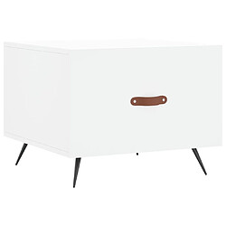 Maison Chic Table basse,Table Console Table d'appoint, Table pour salon blanc 50x50x40 cm bois d'ingénierie -MN16244