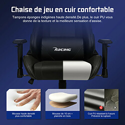 Avis Lexzurn Chaise Gaming Inclinable 165° Accoudoirs et Hauteur Réglables Fauteuil Gaming Ergonomique Noir