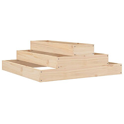 vidaXL Jardinière 80x80x27 cm Bois massif de pin