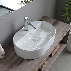 Acheter Kiamami Valentina MEUBLE DE SALLE DE BAINS SUSPENDU 120CM AVEC LAVABO OVALE BLANC | KYOTO