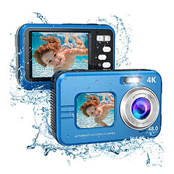 INF Caméra sous-marine étanche 48MP 4K avec zoom 16x et mise au point automatique Blue