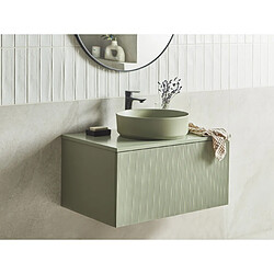 Beliani Meuble de salle de bain 80 x 52 cm vert ALZIRA