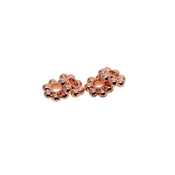 Acheter 100 pièces rose or flocon de neige fleur spacer perles bijoux conclusions diy 5mm