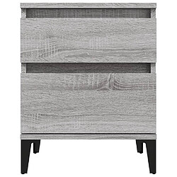 Maison Chic Lot de 2 Tables de chevet - Tables de Nuit Sonoma gris 40x35x50 cm pas cher